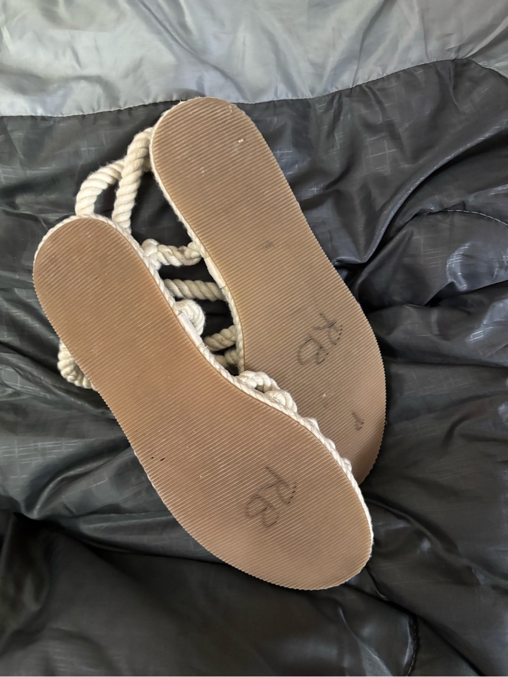 Gladiator Rope Sandals. Size 10 - Picture 3 of 5